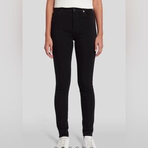 7 FOR ALL MANKIND SLIM ILLUSION LUXE HIGH WAIST SKINNY IN BLACK